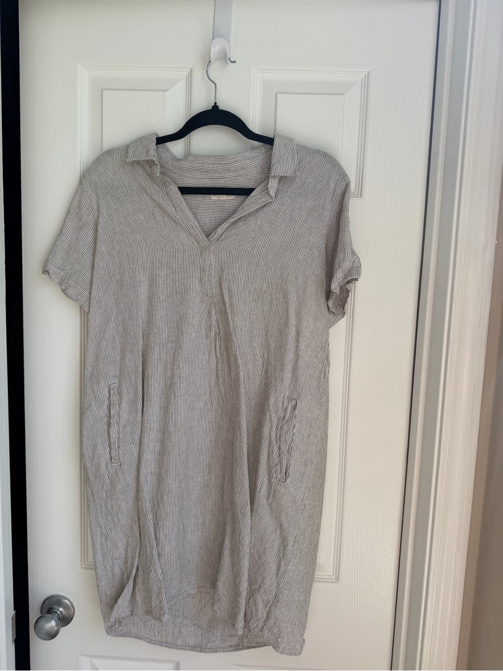Thread & Supply Beige Striped Mini Dress